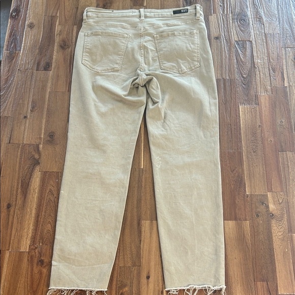 Kut from the Kloth Beige Frayed Hem Jeans - Picture 5 of 12